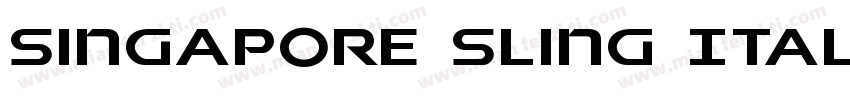 Singapore Sling Ital字体转换